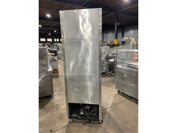 True Commercial Single Door Reach In Refrigerator! With Poly Coated Racks! All Stainless Steel! On Casters! Model: T23 SN: 5371594! 115V 60HZ 1 Phase!
 - Image 2 of 9