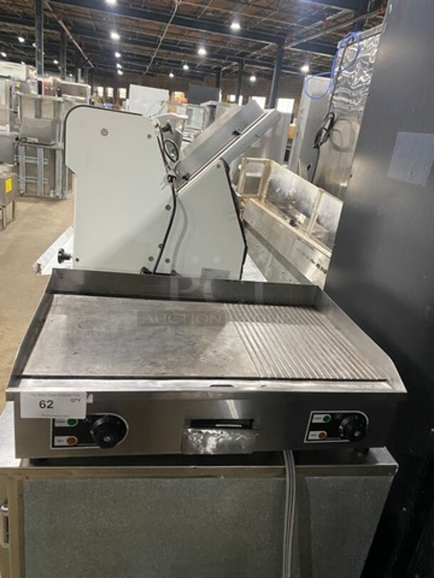 Vevor Commercial Countertop Flat And Grooved Griddle Combo! With Back And Side Splashes! All Stainless Steel! - Image 1 of 10