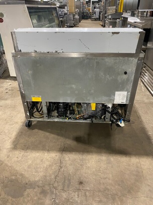 Migali Commercial Refrigerated Mega Top Sandwich Prep Table! With 2 Door Storage Space Underneath! Poly Coated Racks! All Stainless Steel! On Casters! Model: G3SP4812 SN: 10120088M 115V 60HZ 1 Phase - Image 4 of 9