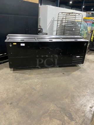 Migali Commercial Bar Back Beer Bottle Cooler! With 3 Sliding Stainless Steel Top Doors! Model: HBC95 SN: 2009020157 115V 1 Phase