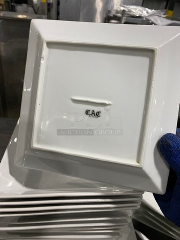 DAD White Ceramic Assorted Size Square Serving Plates! 16x Your Bid! - Image 6 of 7