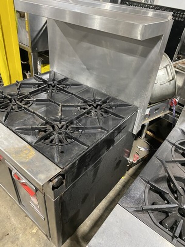 Garland Natural Gas Powered Heavy Duty Wide Series 4 Burner Cooktop! With 2 Door Storage Underneath!  - Image 2 of 9