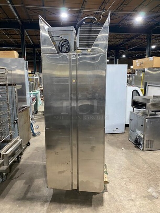 Continental Commercial Single Door Reach In Freezer! All Stainless Steel! On Legs! Model: DL1FESS SN: 14789764 115V 60HZ 1 Phase - Image 2 of 9