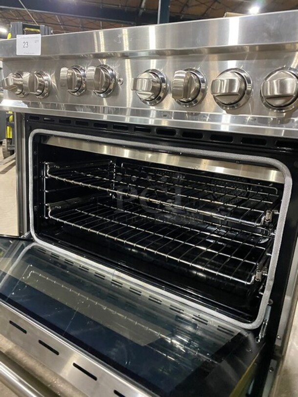 2021 Zline Gas Powered 6 Burner Stove! With Oven Underneath! Stainless Steel! MODEL RG36 SN:RG36GE21110321-03 - Image 6 of 10