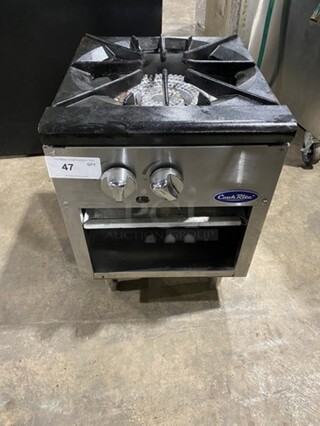 Cook Rite Commercial Countertop Gas Powered Single Burner Stock Pot Range! Stainless Steel! On Small Legs! Model: ATSP181 SN: ATSP181AUS100310122900C40025