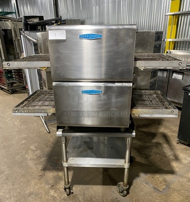Late Model! 2019 Turbo Chef Commercial Countertop Electric Powered Double Deck Conveyor Pizza/ Baking Oven! All Stainless Steel! Working When Removed! On Equipment Stand! 2X YOUR Bid Makes One Unit! MODEL HhC2020 
SN:2020ED08814 208/240V 3PH - Image 1 of 12