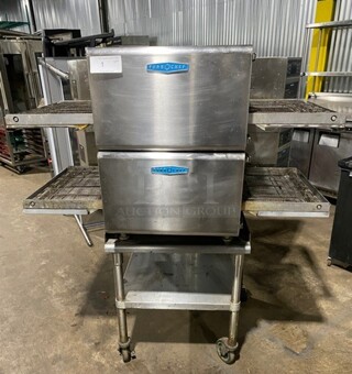 Late Model! 2019 Turbo Chef Commercial Countertop Electric Powered Double Deck Conveyor Pizza/ Baking Oven! All Stainless Steel! Working When Removed! On Equipment Stand! 2X YOUR Bid Makes One Unit! MODEL HhC2020 
SN:2020ED08814 208/240V 3PH