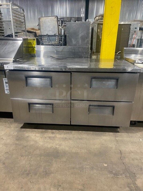 True Commercial Refrigerated 4 Drawer Lowboy Worktop Cooler! All Stainless Steel! On Casters! Model: TUC60D4 SN: 13167501 115V 60HZ 1 Phase - Image 1 of 9