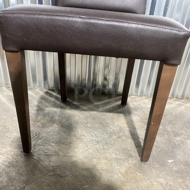 NEW! Brown Vinyl Dining Chair! 2x Your Bid! - Image 6 of 6