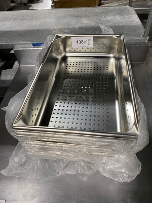 NEW! Winco Perforated Pans! 6x Your Bid!