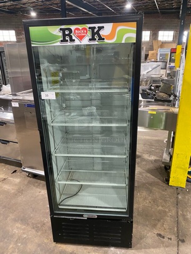 Metalfrio Commercial Single Door Reach In Cooler Merchandiser! With View Through Door! With Poly Coated Racks! Model: NG26CHC 120V - Image 1 of 8