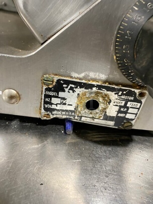 Globe Commercial Countertop Deli/ Meat Slicer! All Stainless Steel! - Image 7 of 9