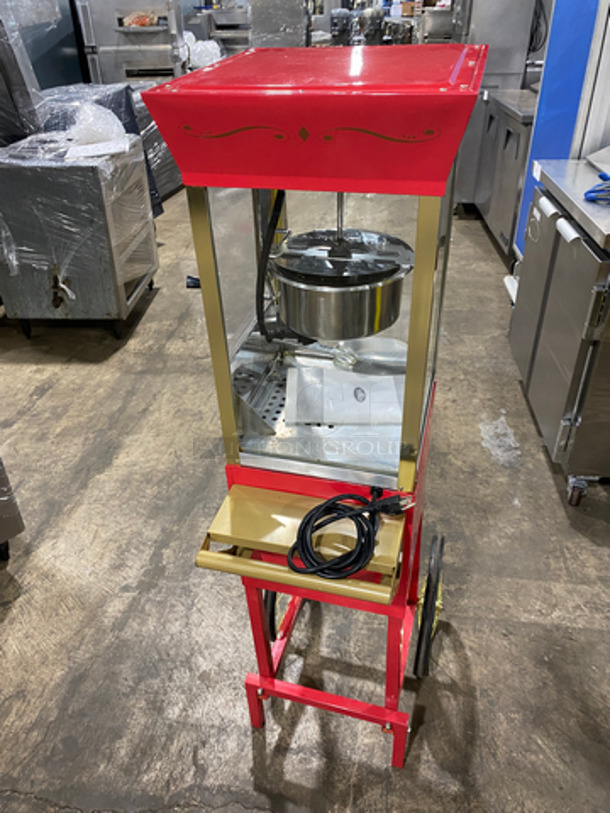 AWESOME! Nostalgia Electrics Vintage Collection Old Fashioned Movie Time Popcorn Cart! 8 OZ Kettle! Model: CCP510 - Image 4 of 9