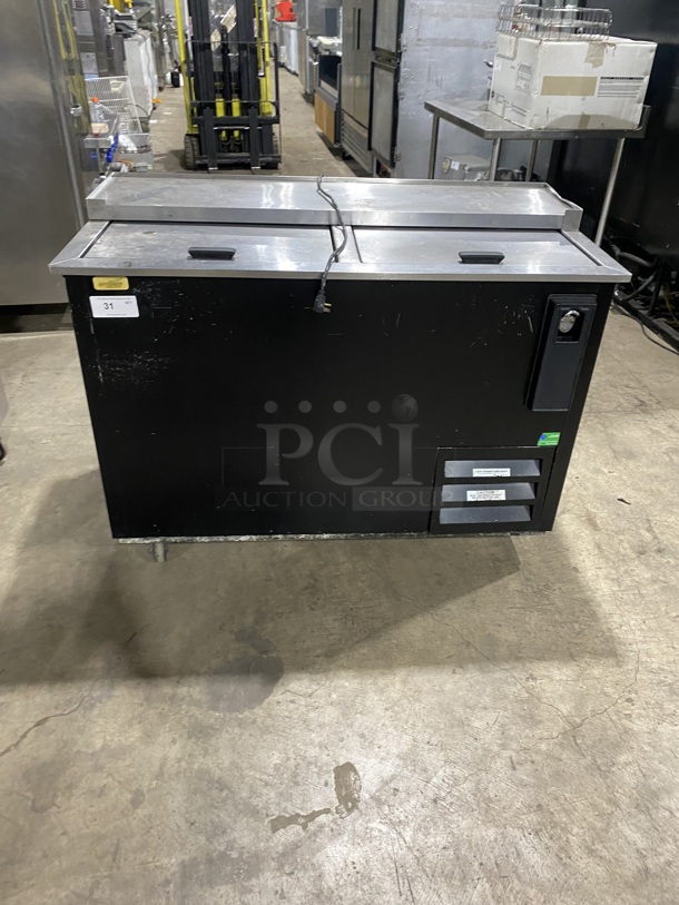 Fogel Two Top Sliding Door Beer Bottle Cooler! MODEL: BC-50DBST SN:203100019 115V 1 PH!  - Image 1 of 7