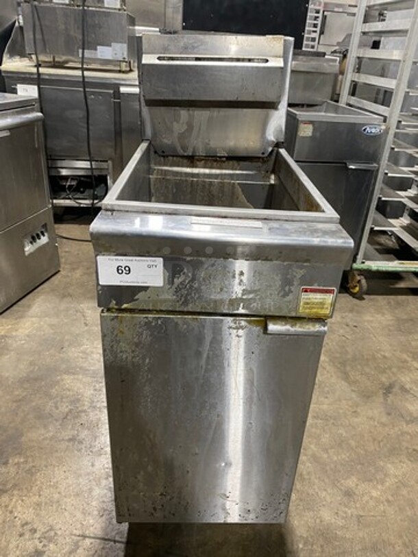 Black Diamond Commercial Natural Gas Powered Deep Fat Fryer! All Stainless Steel! On Legs! - Image 1 of 8