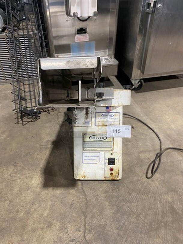 Oliver Commercial Countertop Bagel/Bun Slicer! All Stainless Steel! Model: 702N SN: 195981 115V 60HZ 1 Phase - Image 1 of 7