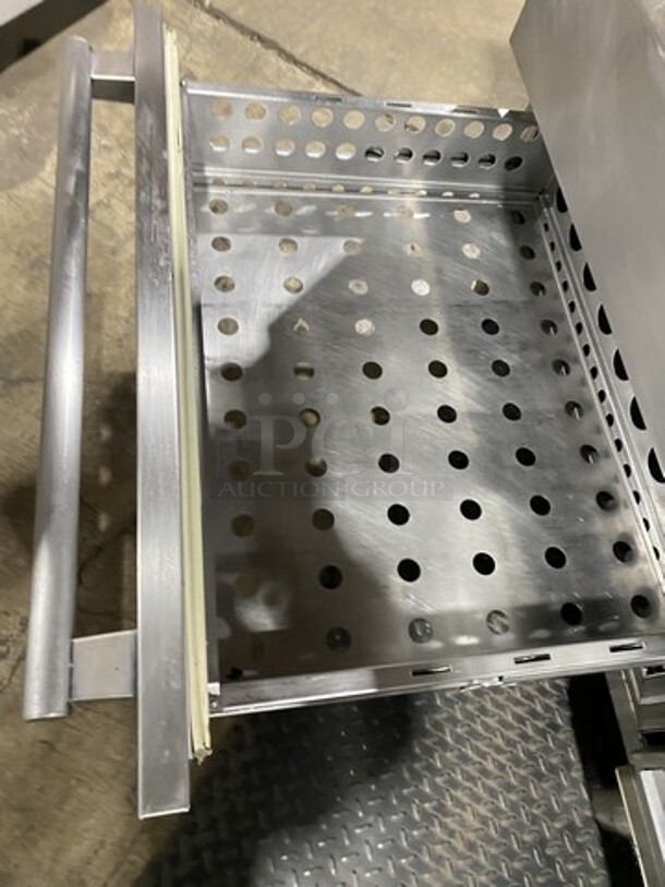 Fab! Electrolux Professional Custom Built Natural Gas Powered 36 Inch Flat Griddle & Work Prep Table Combo! With Underneath 4 Drawer Refrigerated Chef Unit! Model ARG36FL Serial 01300005! On Casters!   - Image 8 of 11