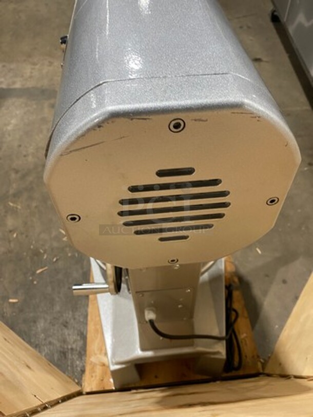 AWESOME! BRAND NEW! IN THE CRATE! Commercial Spiral Mixer! With Whisk, Paddle And Spiral Hook Attachment! With Mixing Bowl And Bowl Guard! Stainless Steel! Model: WGB20 110V - Image 5 of 11