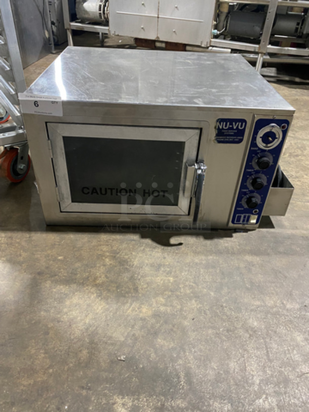 Nuvu Commercial Countertop Baking/ Convection Oven! With View Through Door! All Stainless Steel! Model: XO1C SN: 2004489 120V 60HZ 1 Phase