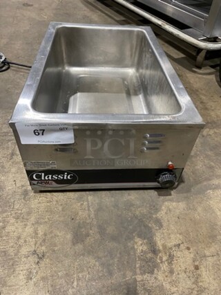 APW Wyott Commercial Countertop Single Well Food Warmer! All Stainless Steel! Model: W3V SN: 0106D05531 120 60HZ 1 Phase
