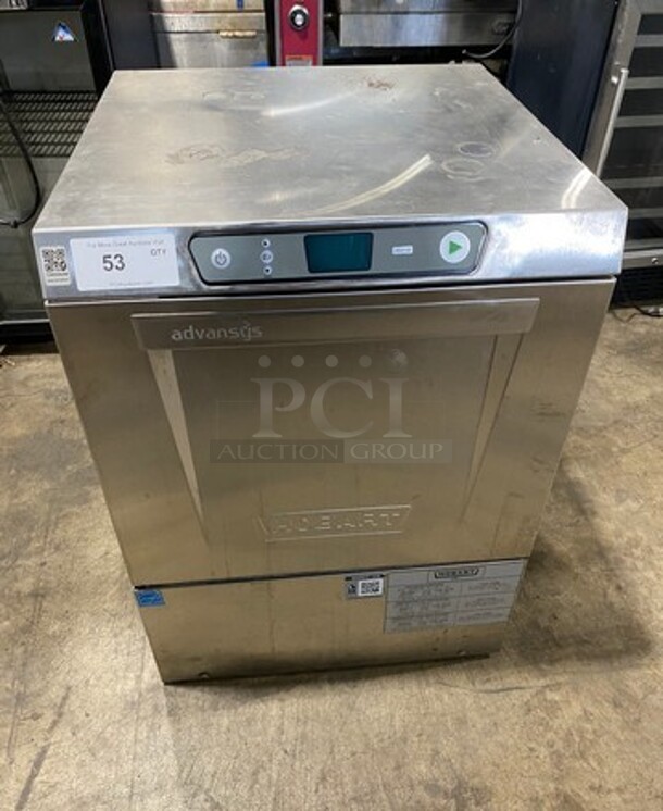 Hobart Commercial Under The Counter New Body Style Heavy Duty Dishwasher! All Stainless Steel! Model: LXER SN: 231225843 120/208V 60HZ 1 Phase - Item #1073117
