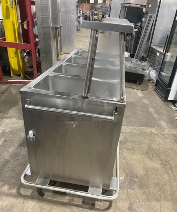 NICE! Seco Electric Powered All Stainless Steel 4 Compartment Steam Table! With Sneeze Guard!On Casters! - Image 2 of 9