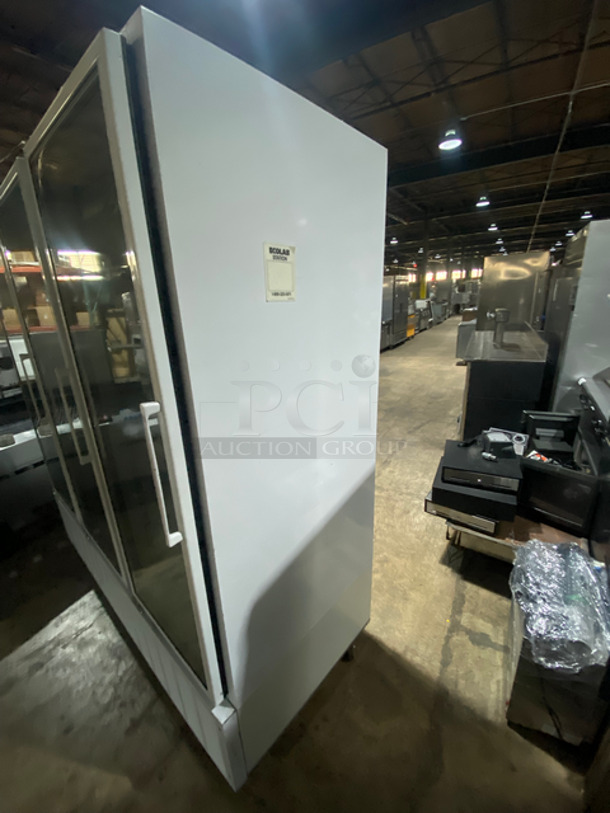 Master Bilt Commercial 3 Door Reach In Freezer Merchandiser! With View Through Doors! With Poly Coated Racks! Model: BLG74HD SN: 014100 115/208/230V 60HZ 1 Phase - Image 2 of 9