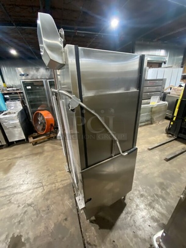 Champion Commercial Pass-Through Dishwasher Machine! All Stainless Steel! On Legs! With Right Side Dishwasher Table! With Back And One Side Splash! Model: DHBT SN: D11038937 208/240V 60HZ 3 Phase - Image 4 of 10