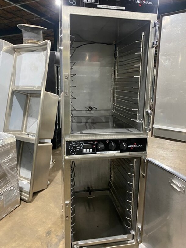 FAB! 2018 Alto Shaam 3 In 1 Cooking Center- Smoker/Cook-N-Hold/Food Warmer Holding Cabinet!  Halo Heat Series! MODEL 1000-SK/I SN:2377537-000 208/240V 1PH! On Commercial Casters!   - Image 5 of 9