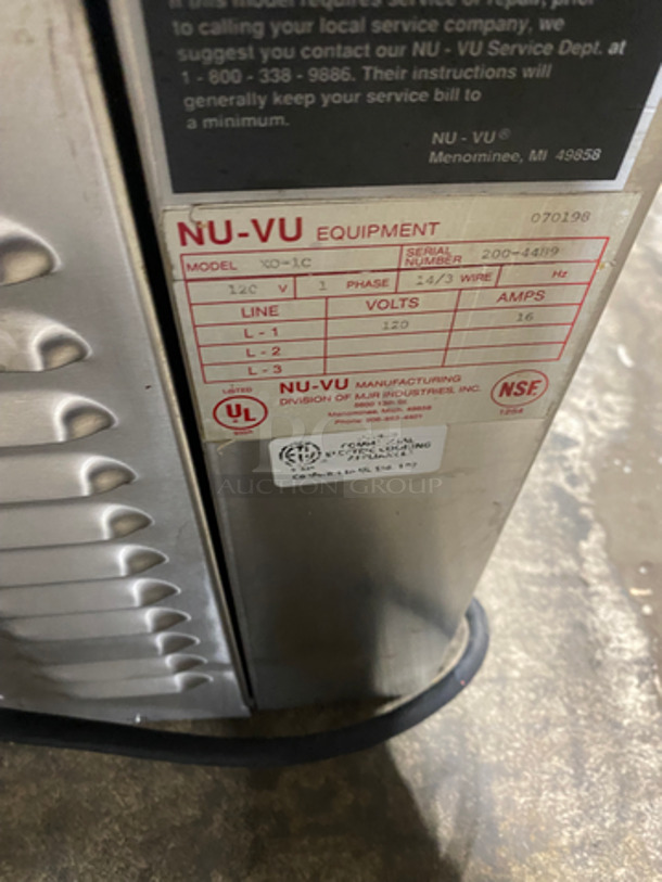 Nuvu Commercial Countertop Baking/ Convection Oven! With View Through Door! All Stainless Steel! Model: XO1C SN: 2004489 120V 60HZ 1 Phase - Image 6 of 8