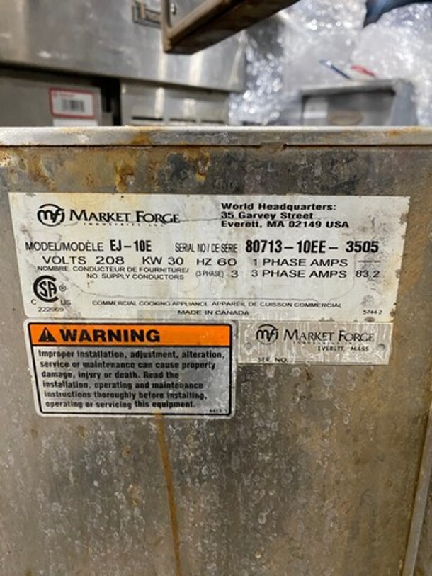 Market Forge Commercial Dual Cabinet Convection Steam Cooker! All Stainless Steel! On Legs! Model: EJ10E SN: 8071310EE3505 208V 60HZ 1/3 Phase - Image 10 of 12