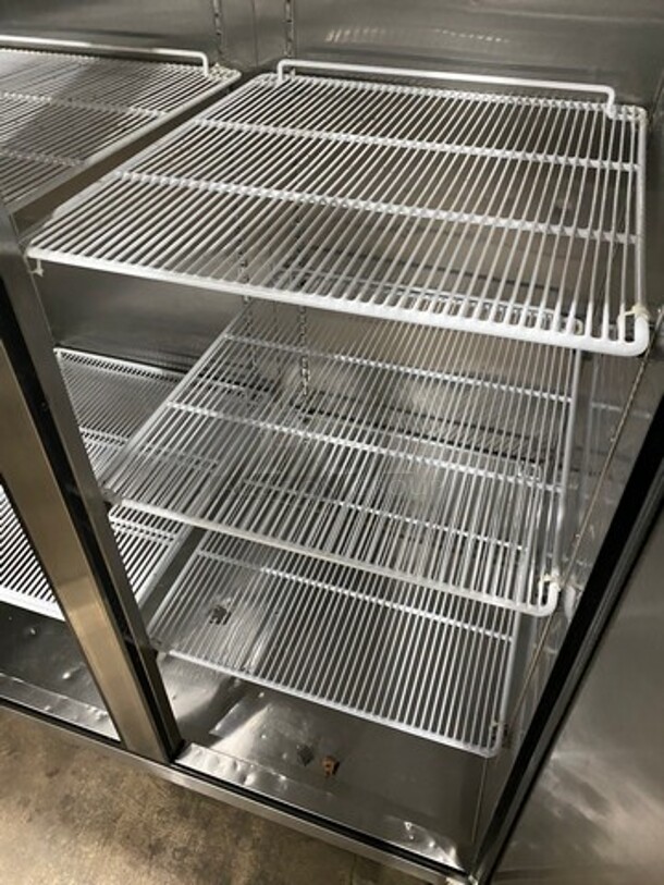 2015 Atosa Commercial 2 Door Reach In Freezer! With Poly Coated Racks! All Stainless Steel! On Casters! Model: MBF8002 SN: MBF8002150603C4039 115V 60HZ 1 Phase - Image 6 of 10
