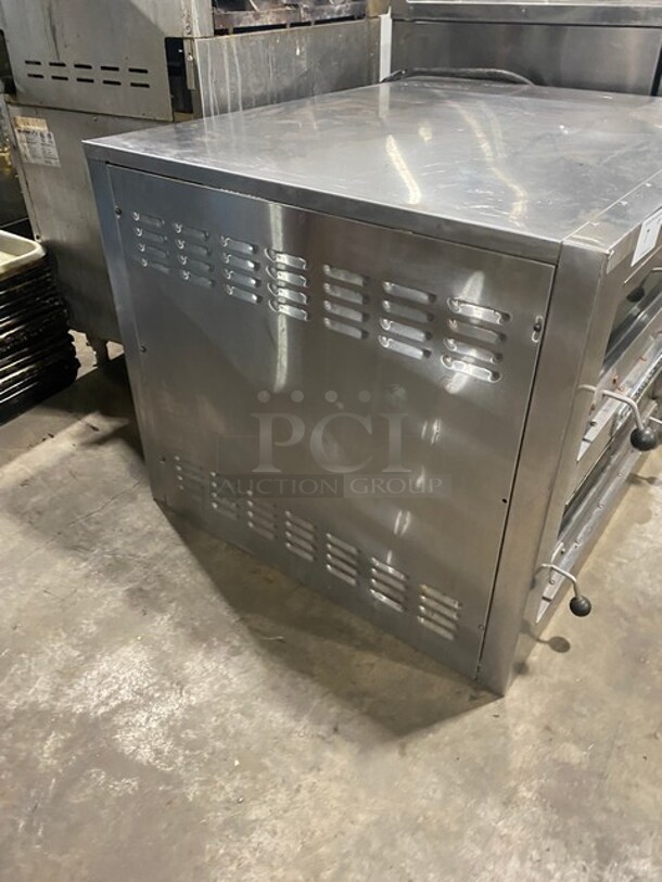 Bakers Pride Commercial Electric Powered Double Deck Pizza Oven! All Stainless Steel! 2x Your Bid Makes One Unit! WORKING WHEN REMOVED! Model: EP22828 SN: 580071412005 208V 60HZ 3 Phase - Image 2 of 9