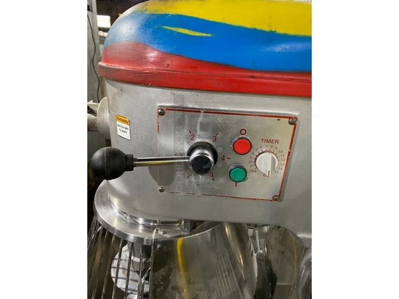 Anvil Commercial Floor Style 60 Quart Planetary Mixer! With Bowl & Bowl Guard! With Dough Hook Attachment! Model MIX8160 Serial 41734! 220V 1Phase! - Image 7 of 11