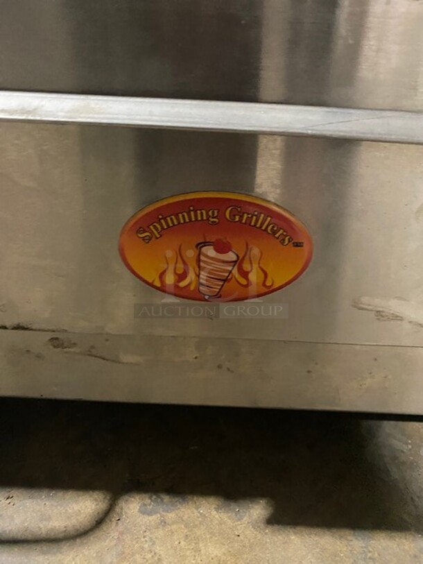 Spinning Grillers Commercial Countertop Natural Gas Powered Gyro Machine! All Stainless Steel! Model: SG4 SN: 6653G935G4! - Image 10 of 10