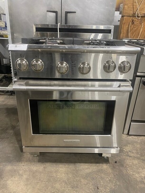 Electrolux 4 Burner Stove! With Back Splash! With Oven Underneath! Metal Oven Racks! All Stainless Steel! Model: E30GF74HPS1 SN: NF83812153