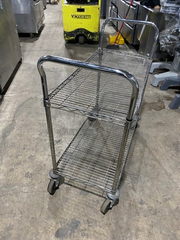 Commercial 2 Tier Utility Cart! Stainless Steel! On Casters! - Image 5 of 5