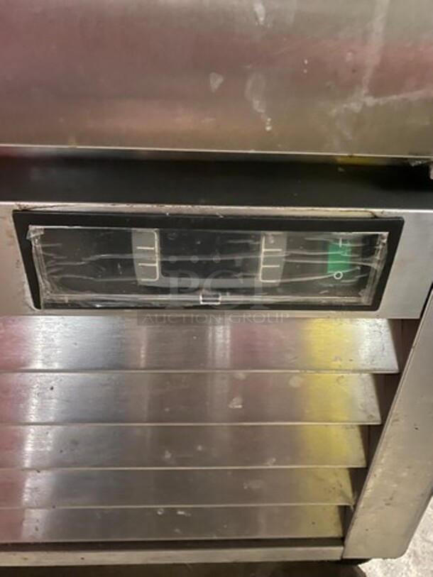 LATE MODEL! 2020 Bison Commercial Single Door Reach In Cooler! Poly Coated Racks! All Stainless Steel! On Casters! Model: BRR21 SN: BRR2100320080500K80011 115V 60HZ 1 Phase! Working When Removed! - Image 7 of 10