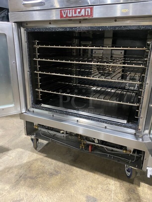 Vulcan Commercial Natural Gas Powered Double Deck Convection Oven! With View Through Doors! Metal Oven Racks! All Stainless Steel! On Casters! 2x Your Bid Makes One Unit! Model: SG1010T SN: 48068508 - Image 7 of 12