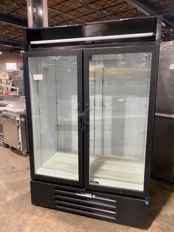 Beverage Air! Commercial 2 Door Reach In Cooler Merchandiser! With View Through Doors! With Poly Coated Racks! MODEL LV491B 115V 1PH