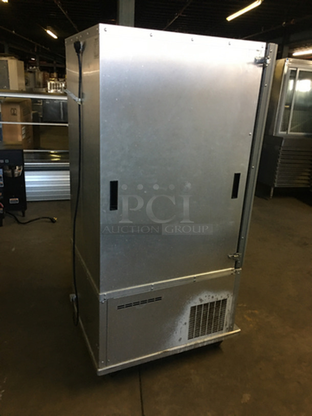 Cres Cor Commercial Refrigerated Mobile Food Cabinet! Holds Full Size Trays! With Rack Holders! All Stainless Steel! On Casters! Model: R171UA9B SN: IAA-K5660C 120V 60HZ 1 Phase - Image 4 of 9