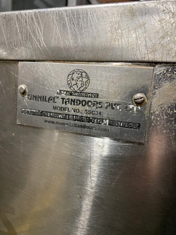 WOW! Munnilal Tandoors Commercial Gas Powered Tandoor Oven! With Lid! Solid Stainless Steel! On Casters! Model: SSC34 - Image 9 of 9