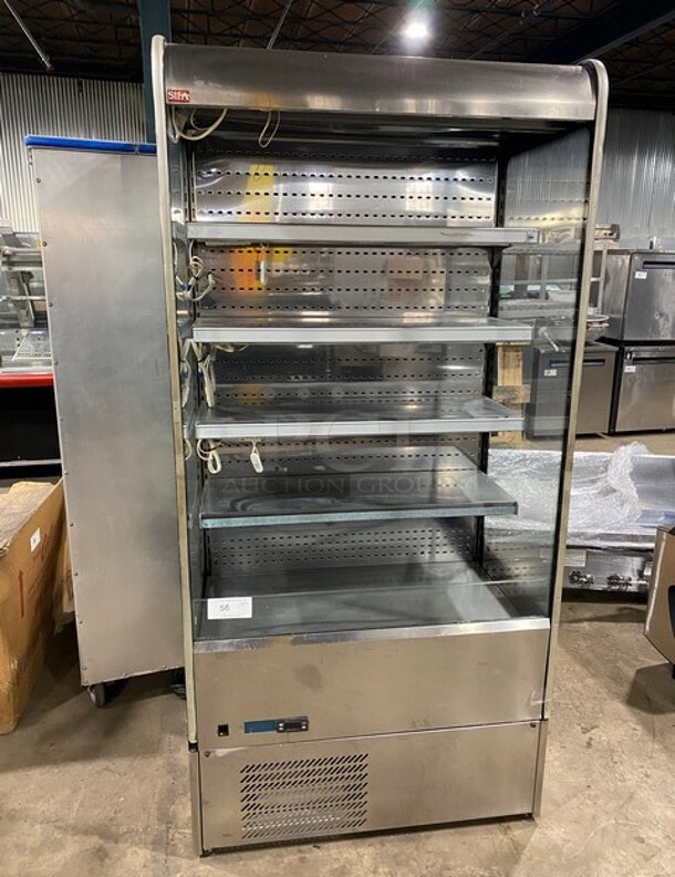 Sifa Commercial Refrigerated Open Grab-N-Go Display Case! With Pull Down Front Cover! Solid Stainless Steel! Model: GAEP6L096N0710 220/240V