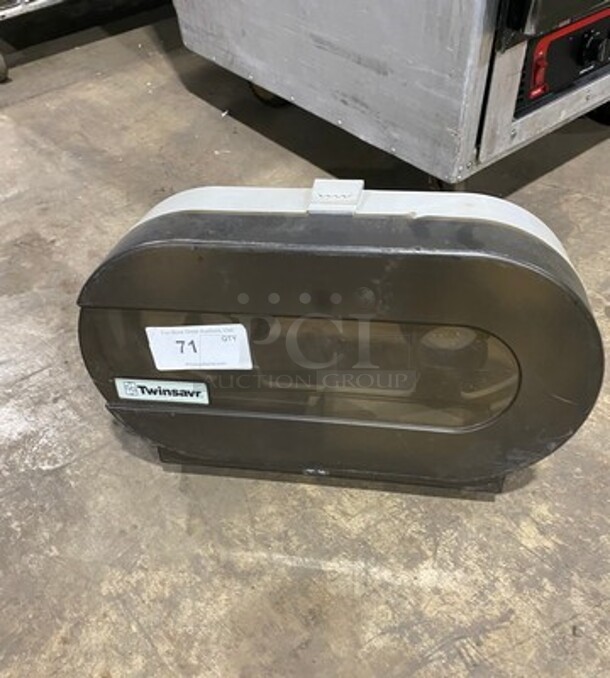 Twinsavr Wall Mount Poly Toilet Paper Dispenser! - Image 1 of 4