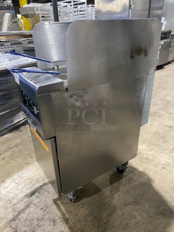 Frymaster Commercial Electric Powered Deep Fat Fryer! With Metal Frying Baskets! With Side Splashes! All Stainless Steel! On Casters! Model: RE1142SE SN: 1508NA0057 208V 60HZ 3 Phase - Image 2 of 10