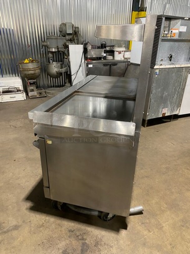 AMAZING! Vulcan Commercial Electric Powered French Top/ Hot Plate With Right Side Flat Griddle! With Raised Back Splash And Salamander Shelf! With 2 Oven Underneath! All Stainless Steel! On Casters! - Image 4 of 10