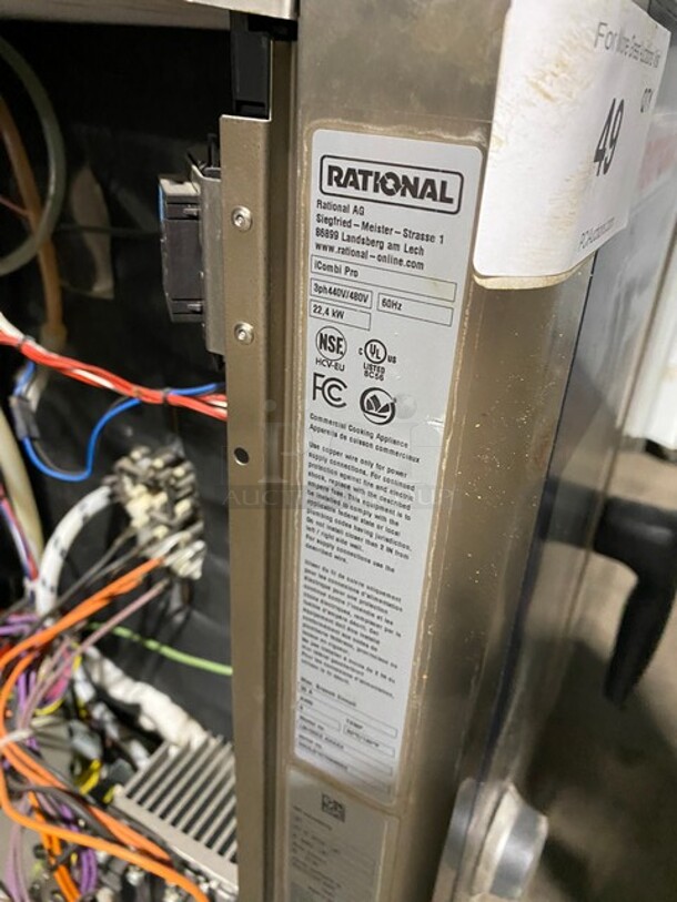 BEAUTIFUL! 2021 LATE MODEL!  Rational Commercial Electric Powered iCombi Pro Combitherm Convection Oven! With View Through Door! All Stainless Steel! Model: LM100CE.AXXXX. - Image 5 of 7
