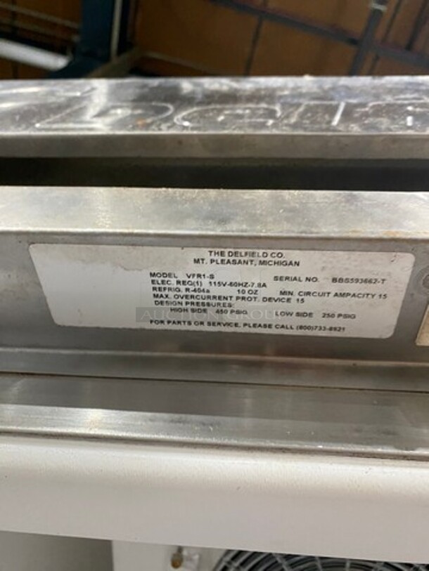 Delfield Commercial Single Door Reach In Freezer! With Poly Coated Racks! All Stainless Steel! On Casters! Model: VFR1S SN: BBS593662T 115V 60HZ 1 Phase - Image 7 of 9