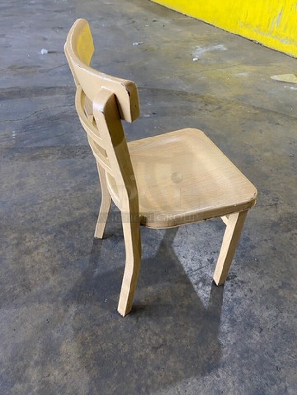 Brigadoon Heavy Duty Metal With Wooden Pattern Finish Dining Chairs! 3x Your Bid! - Image 4 of 9