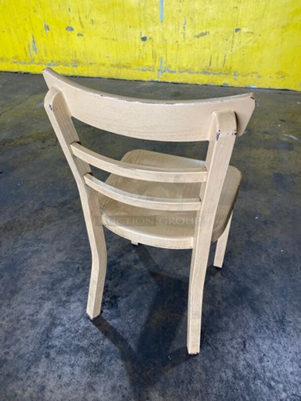 Brigadoon Heavy Duty Metal With Wooden Pattern Finish Dining Chairs! 3x Your Bid! - Image 5 of 9